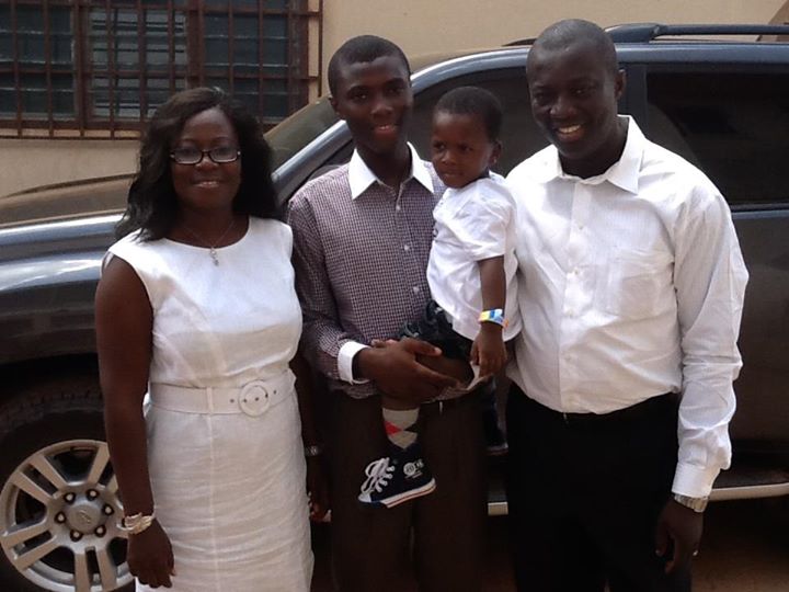 Mr Asamoah with his family